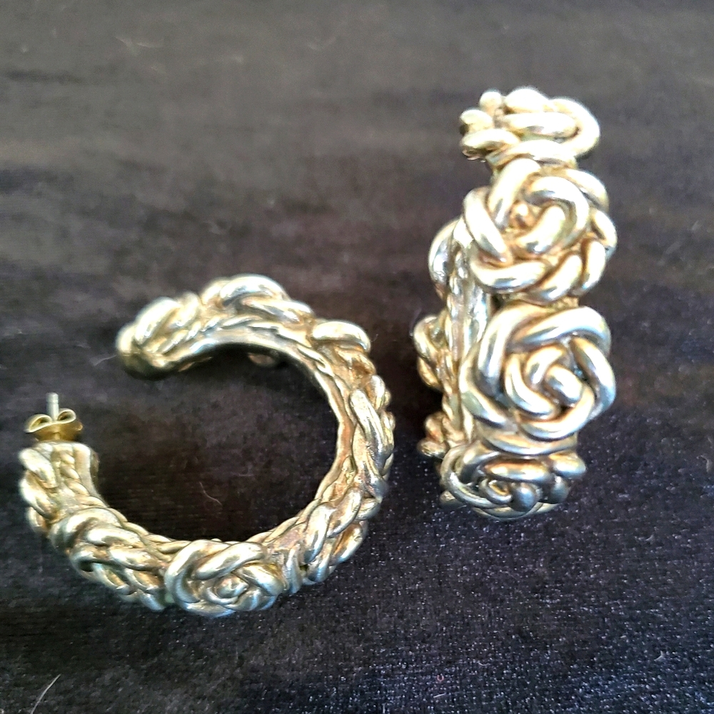 Large Sterling Silver Hoops